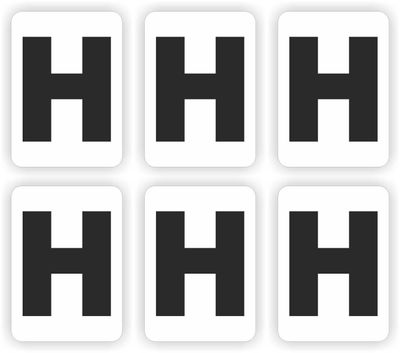 H, plakletter