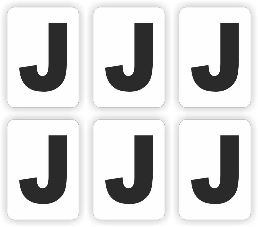 J, plakletter