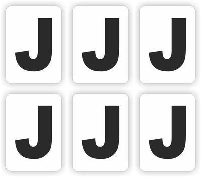 J, plakletter