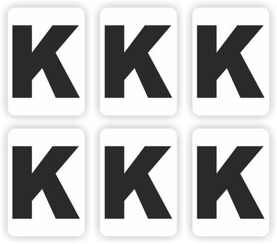 K, plakletter
