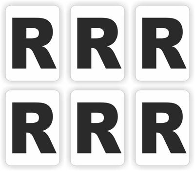 R, plakletter