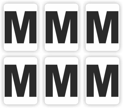 M, plakletter