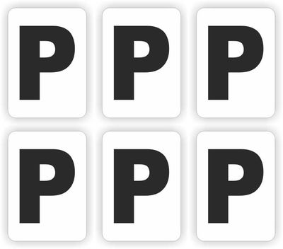 P, plakletter