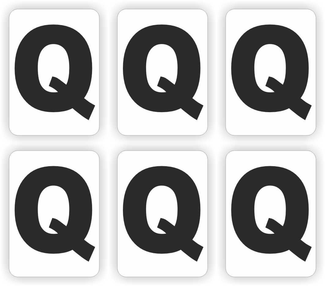 Q, plakletter