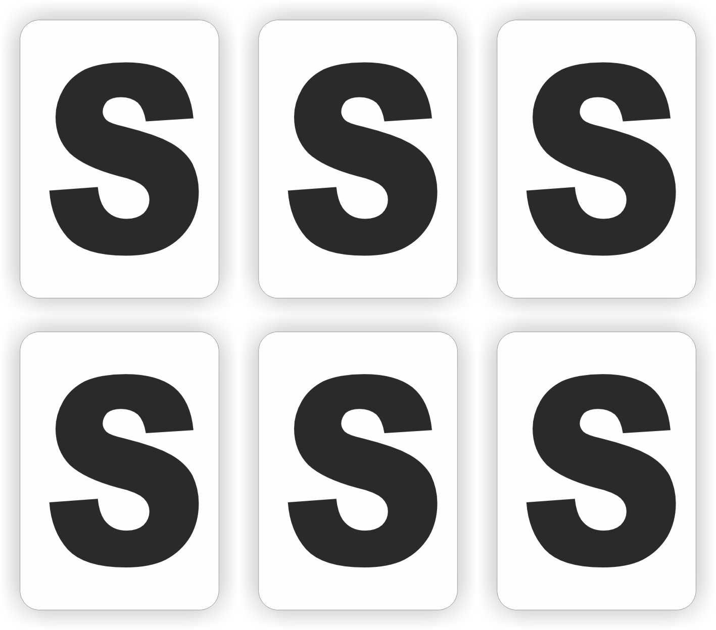 S, plakletter