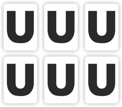 U, plakletter 