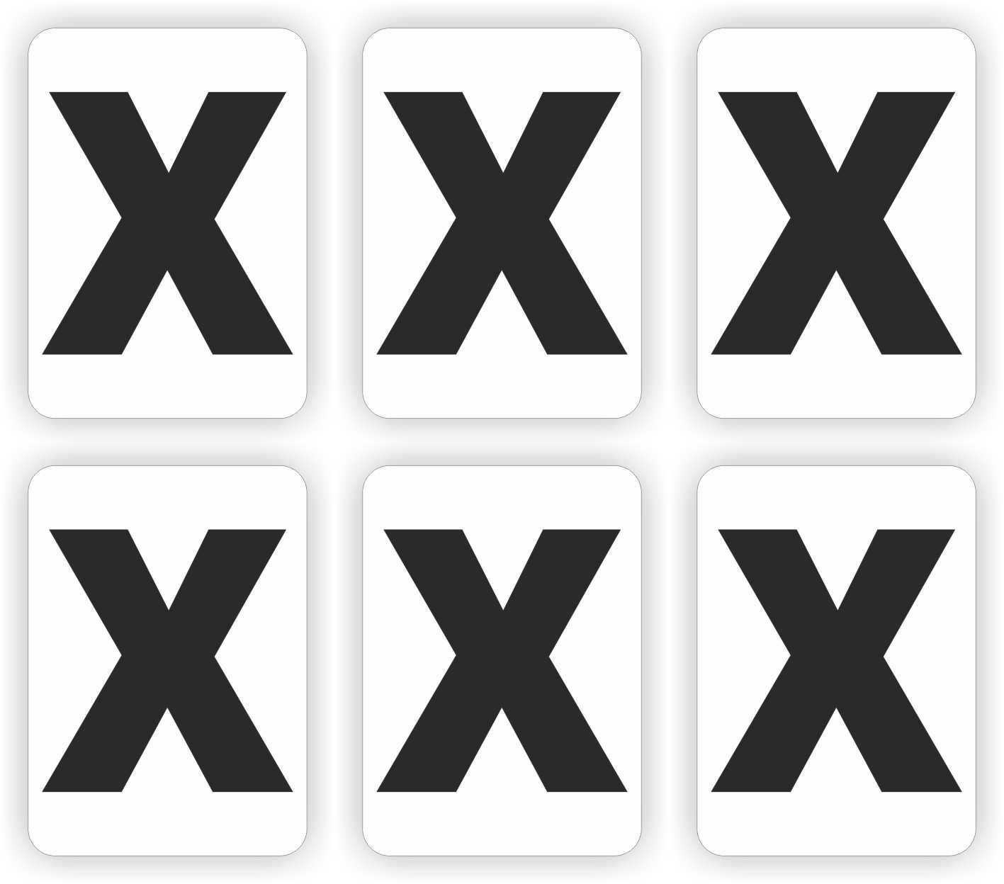 X, plakletter