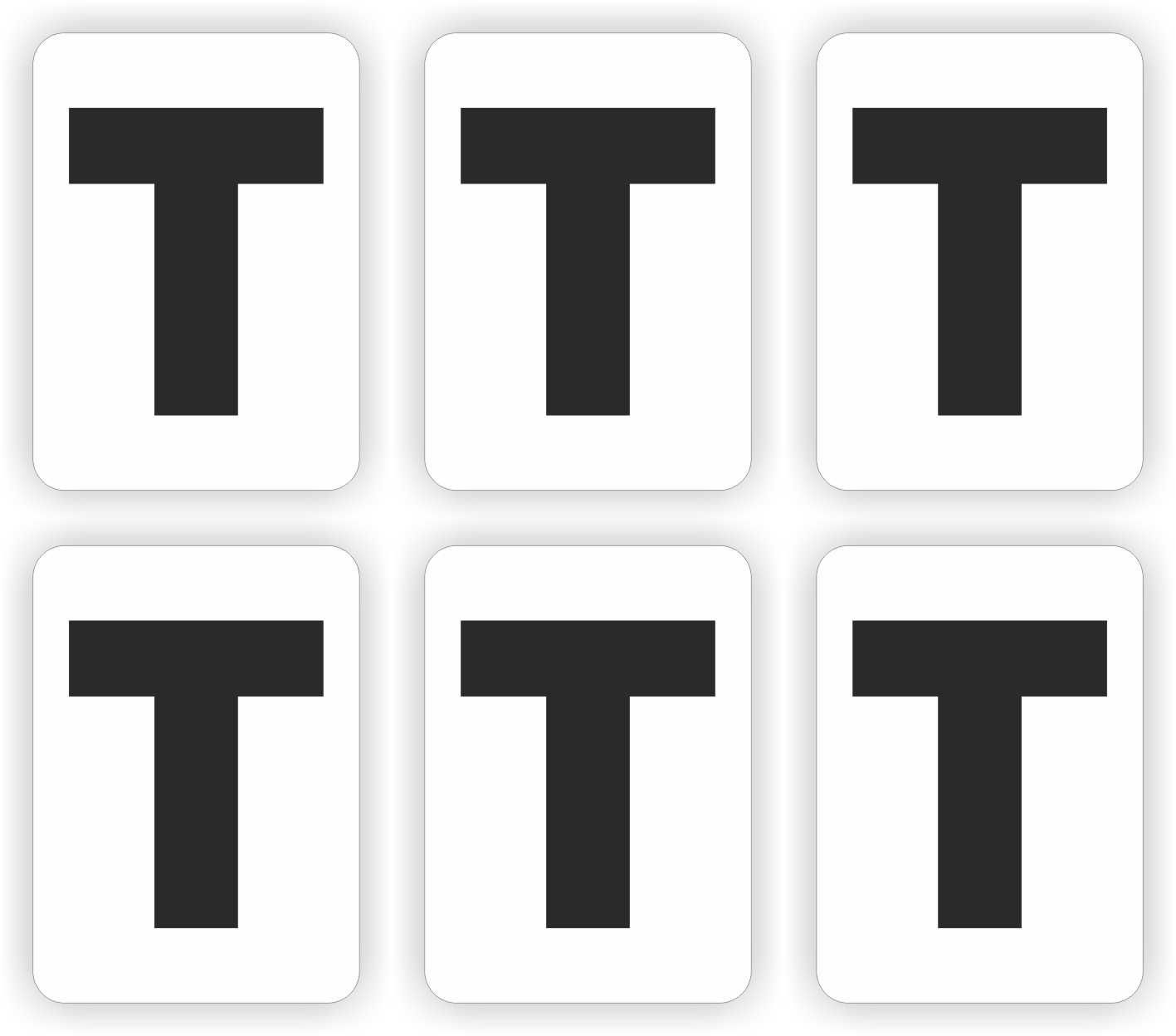 T, plakletter