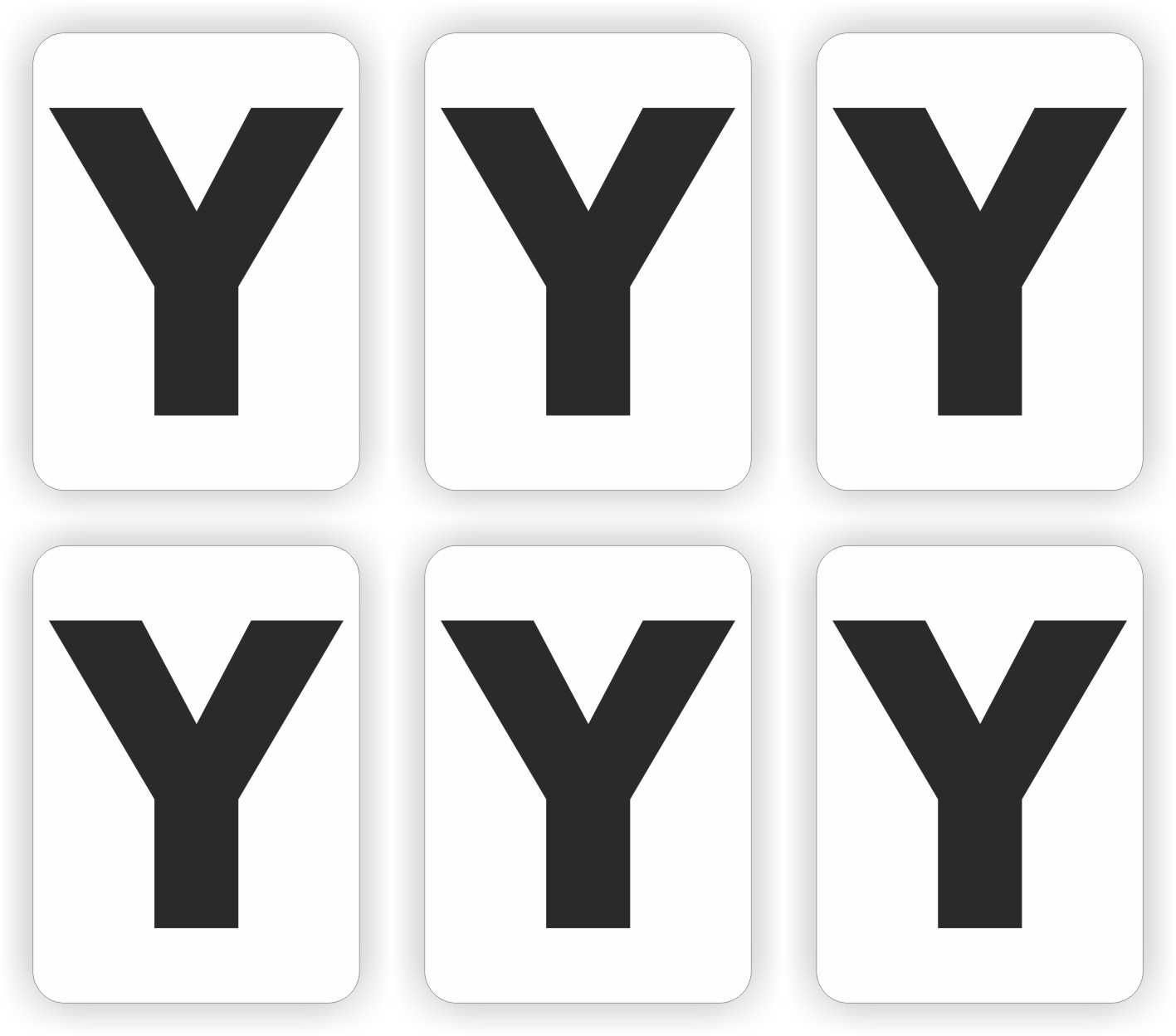 Y, plakletter