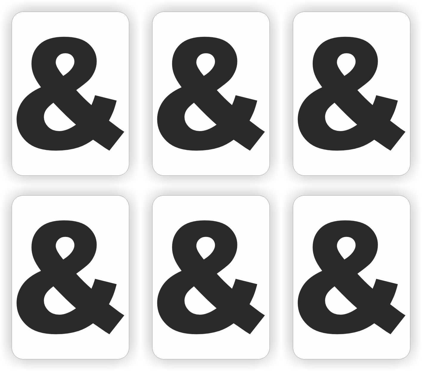 &amp;, plakletter