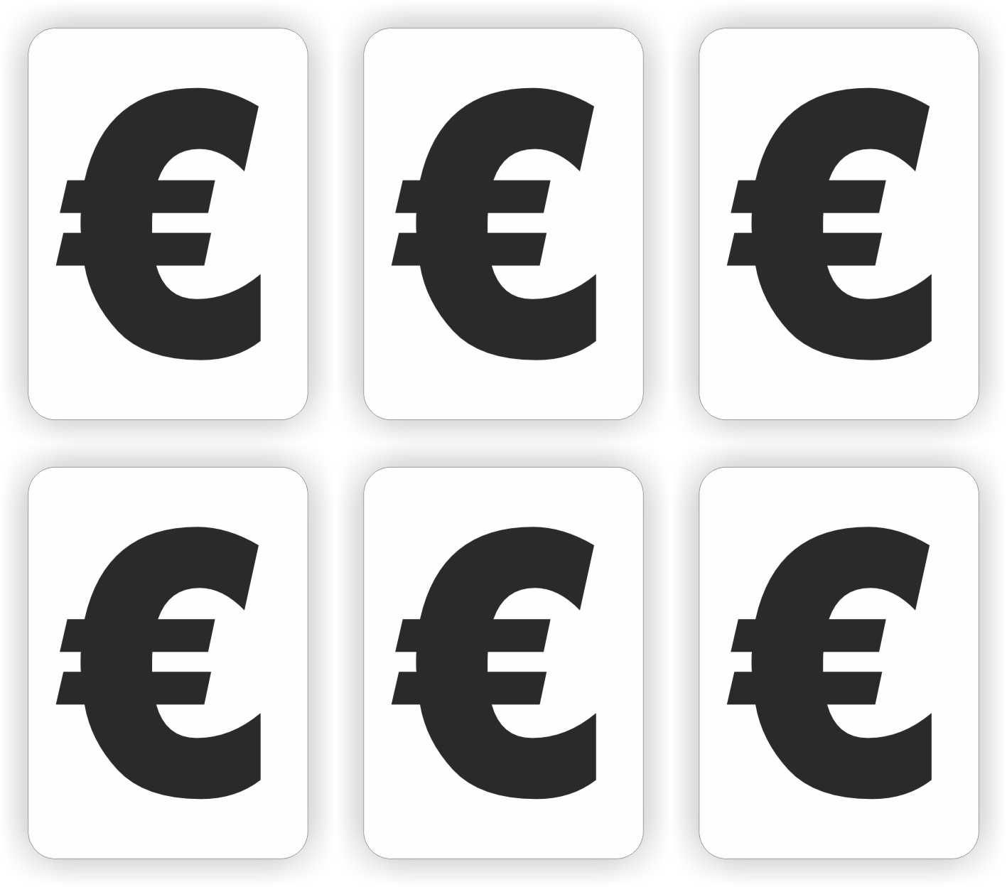 Euro teken stickers