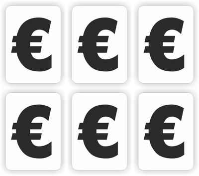 Euro teken stickers