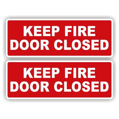 keep fire door closed stickers 