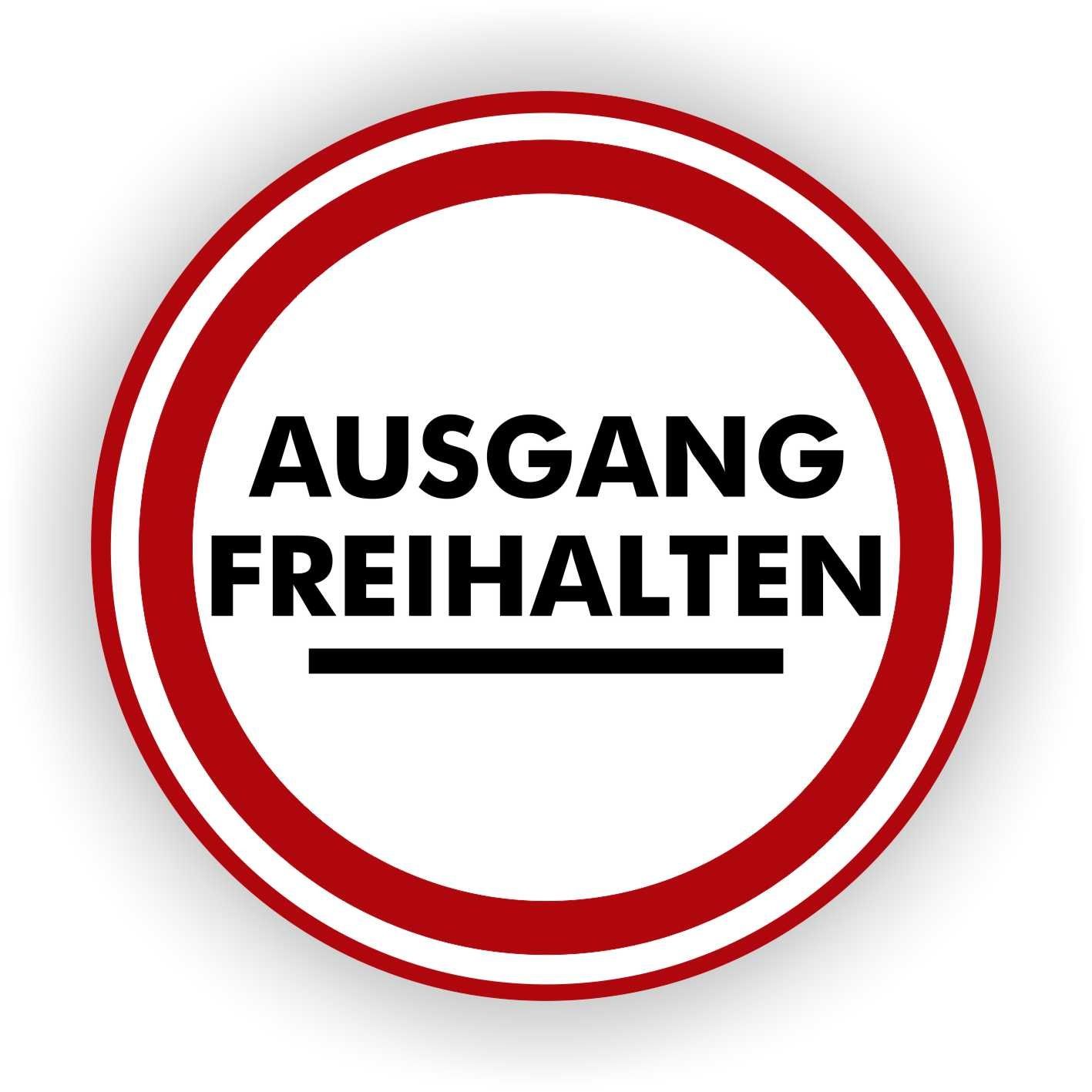 Ausgang freihalten Aufkleber