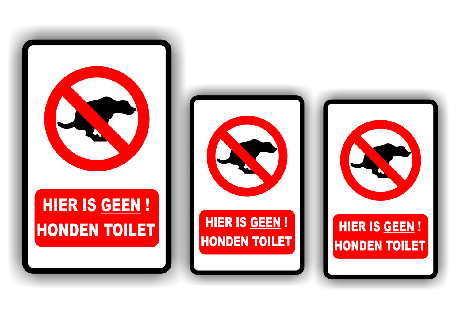 Geen hondentoilet sticker 