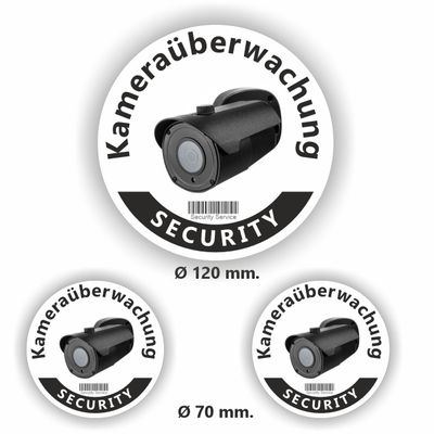 Camera security sticker set Duits