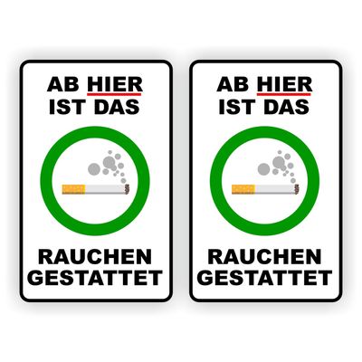 Rauchen erlaubt Aufkleber 