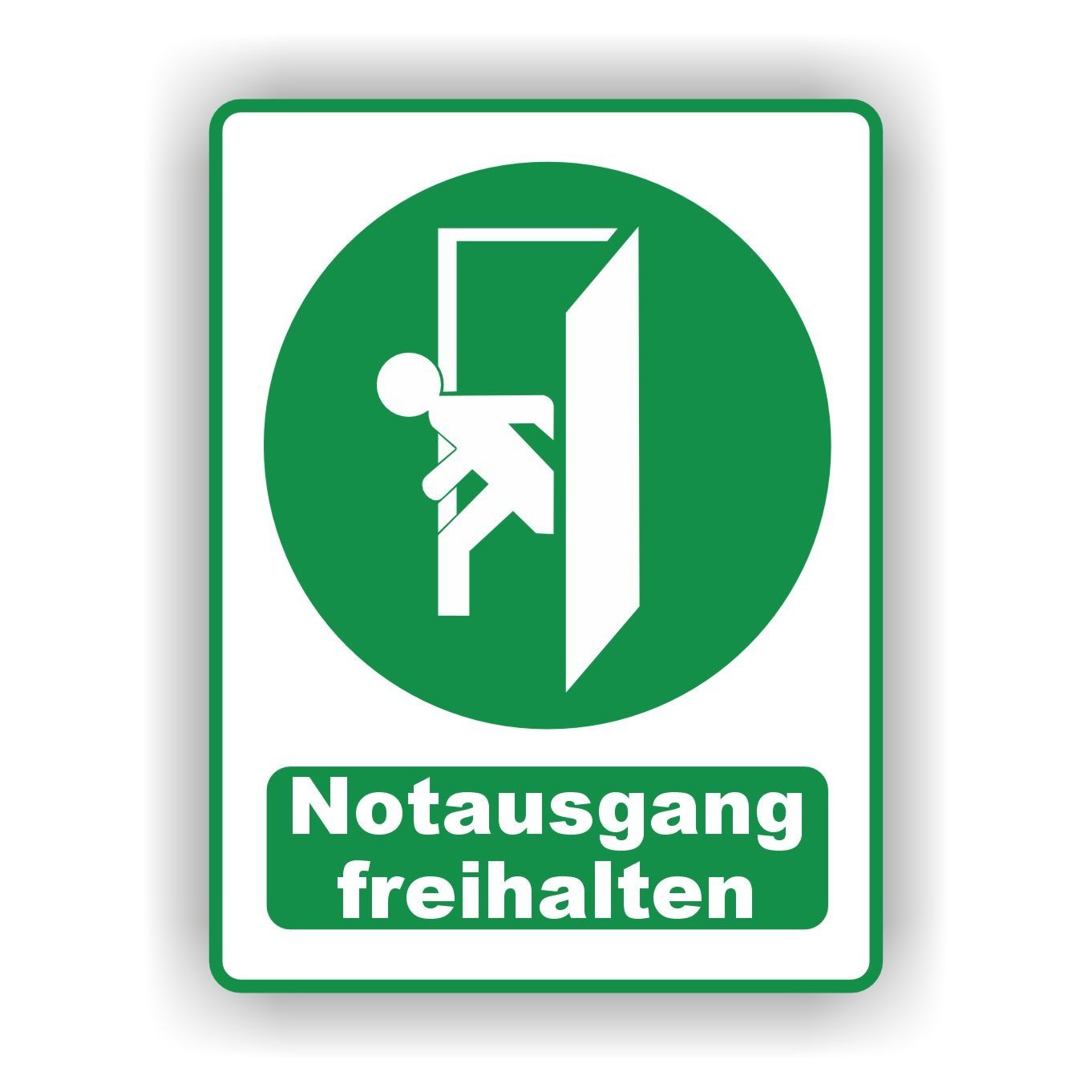 Notausgang freihalten aufkleber