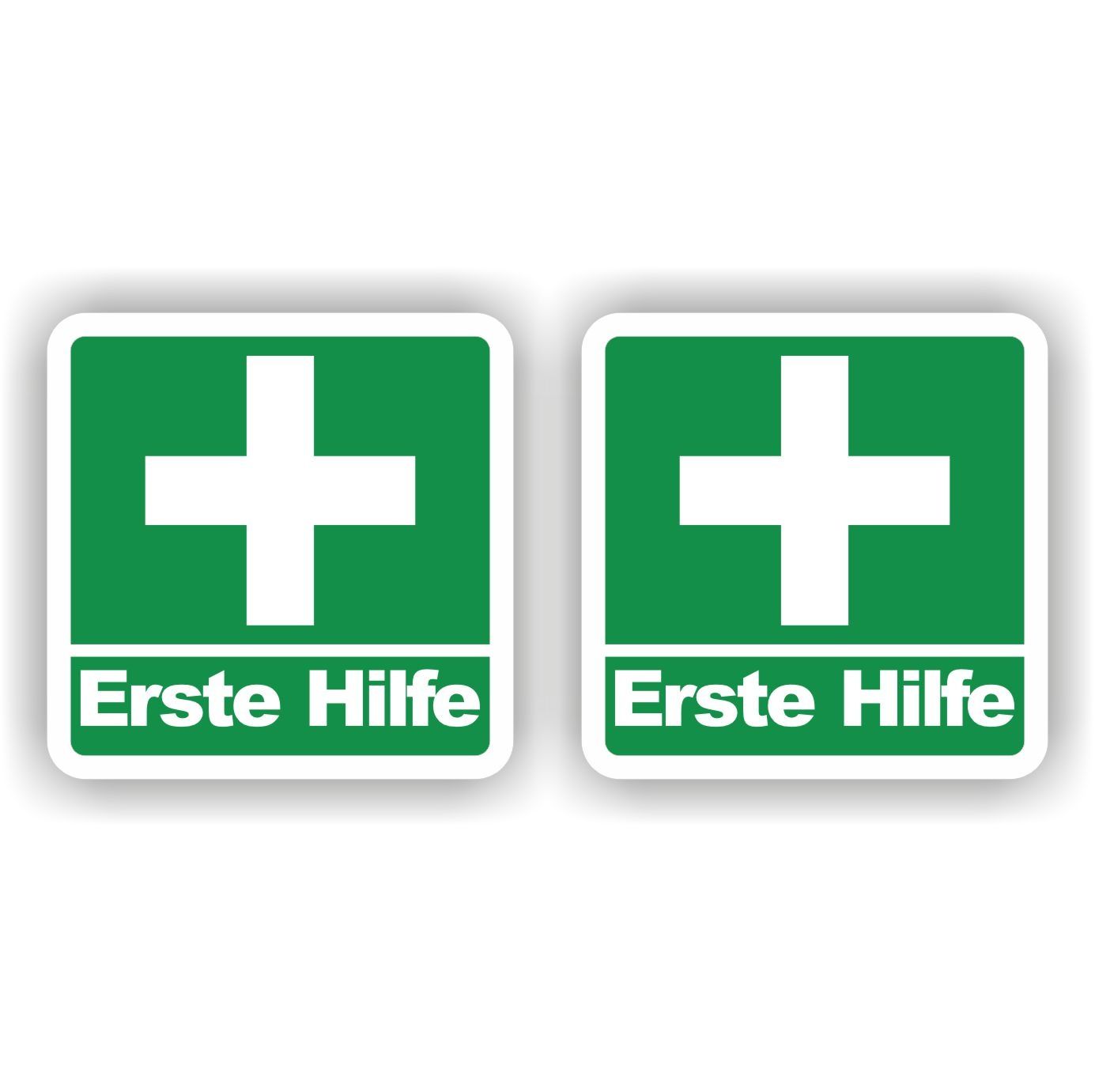 Erste Hilfe Hinweis aufklebers