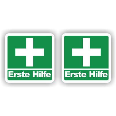 Erste Hilfe Hinweis aufklebers