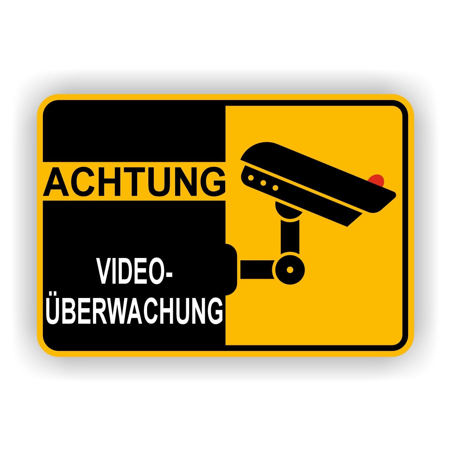 Achtung Kameraüberwachung aufkleber