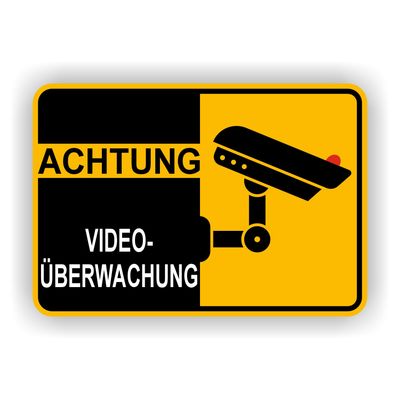 Achtung Kameraüberwachung aufkleber