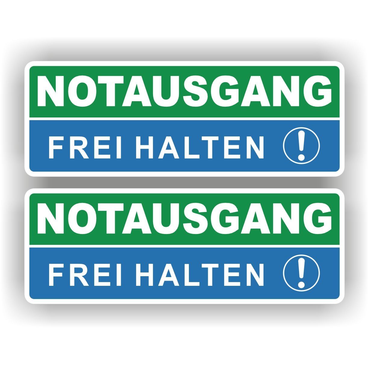 Notausgang frei halte aufklebers