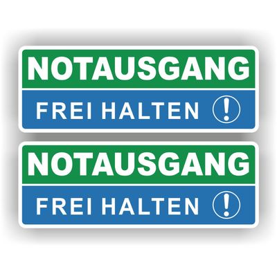 Notausgang frei halte aufklebers