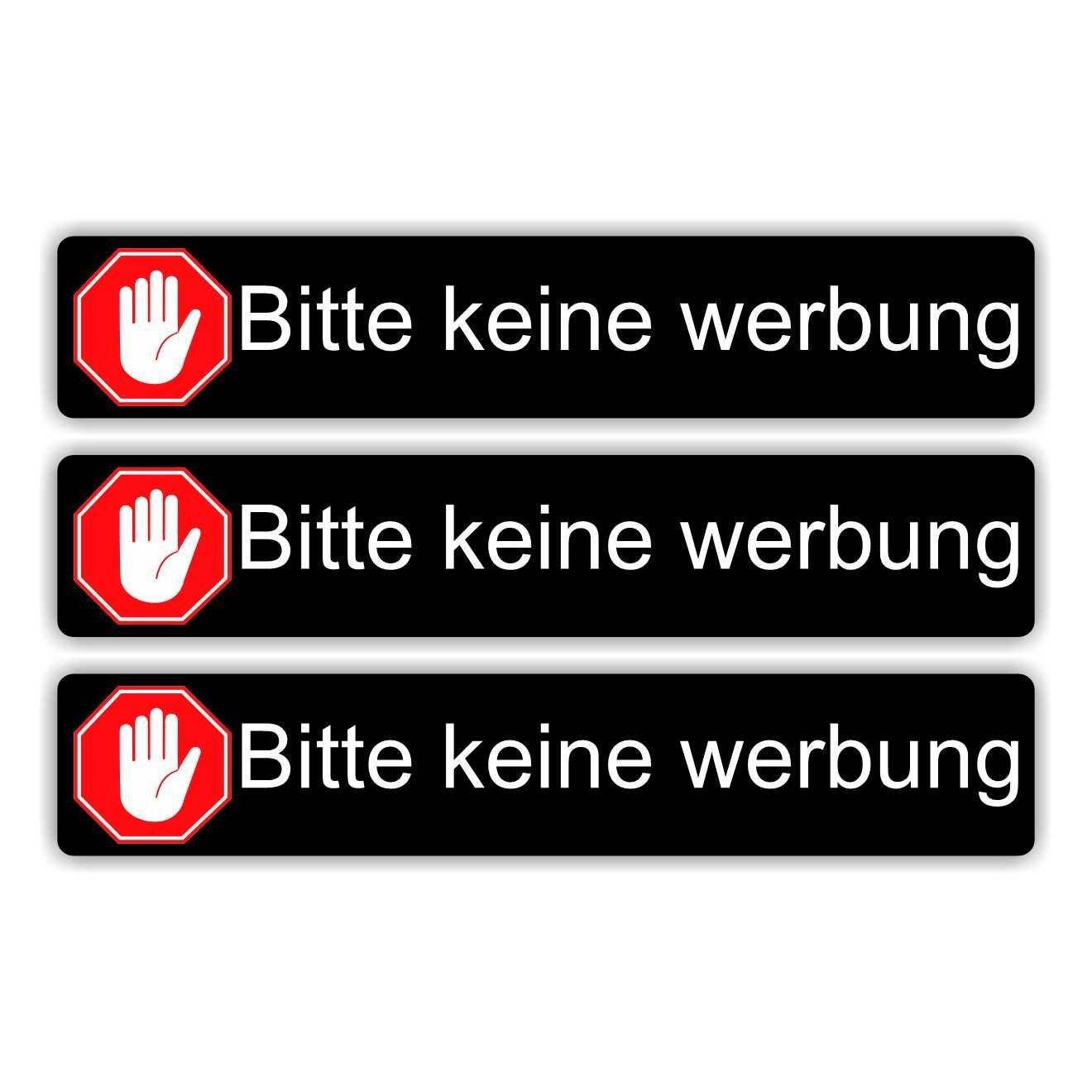 Keine werbung briefkasten aufklebers