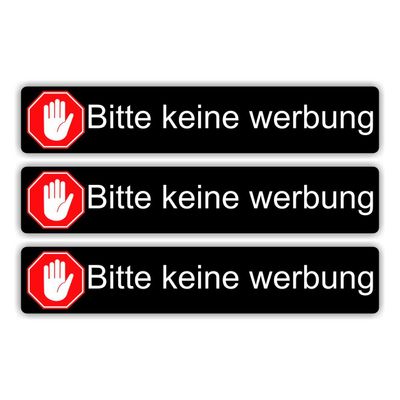 Keine werbung briefkasten aufklebers