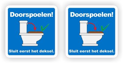 WC klep sluiten sticker
