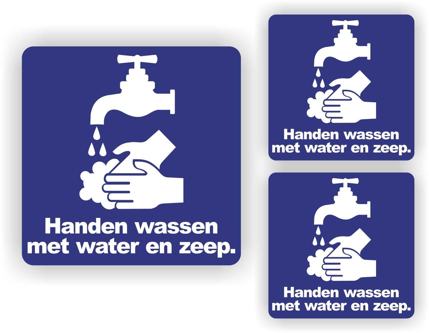 Handen Wassen met Water en Zeep sticker