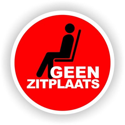 Geen Zitplaats Sticker 