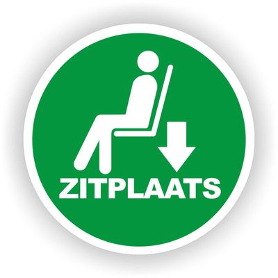 Grote sticker zitplaats
