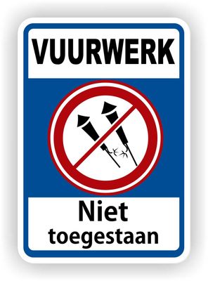 vuurwerk niet toegestaan sticker