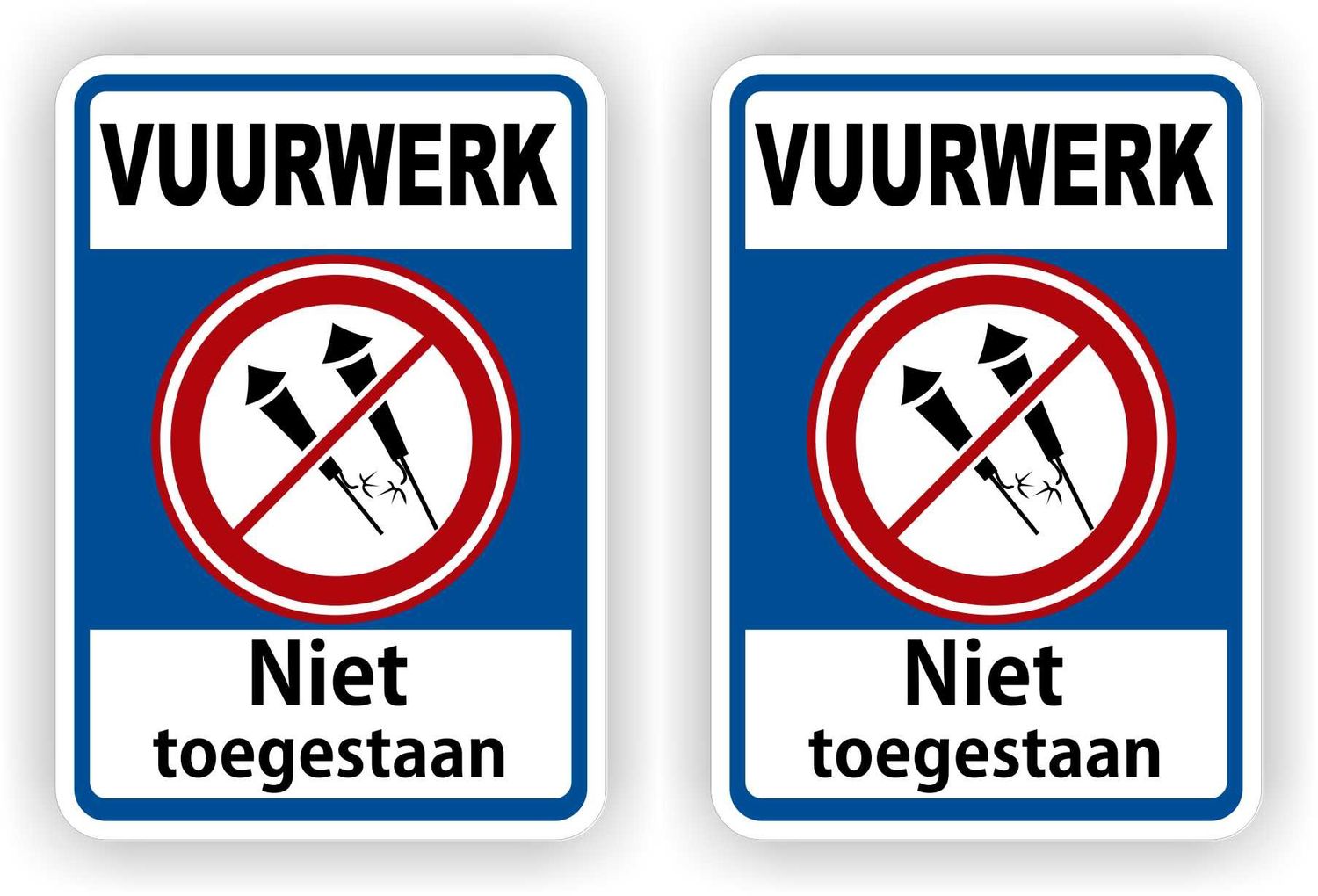 Vuurwerk niet toegestaan stickers