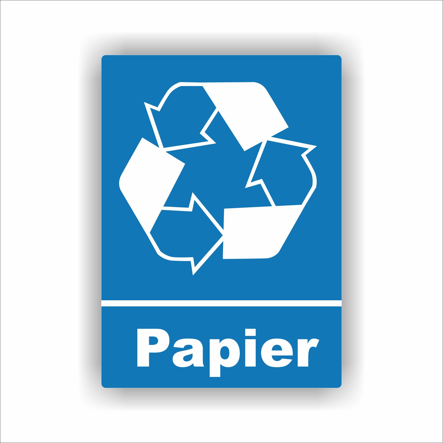 Papier Recycling logo sticker