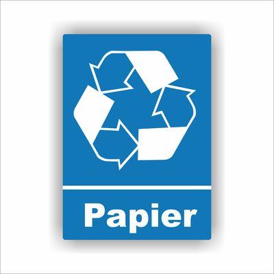 Papier Recycling logo sticker