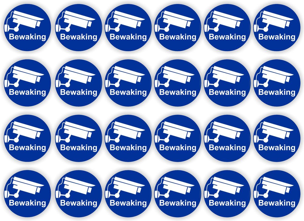 Camerabewaking sticker set 24 stuks