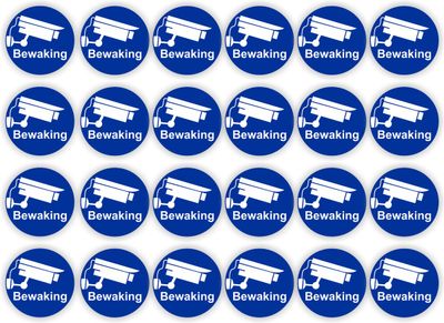 Camerabewaking sticker set 24 stuks