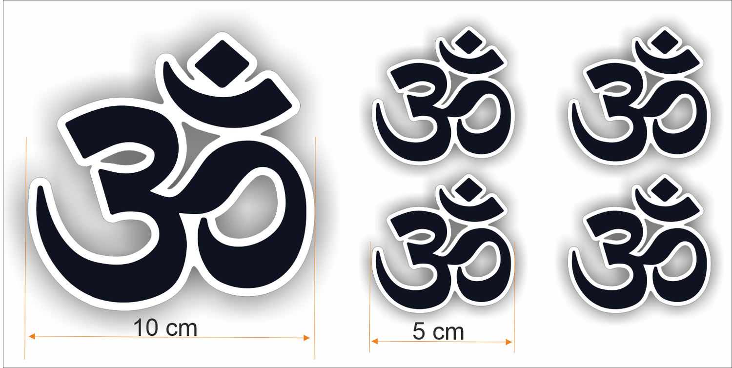 Om (Aum) symbool sticker set 5 stuks