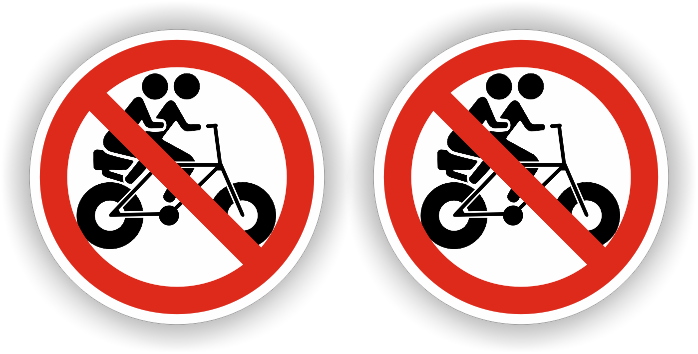 Fat bike niet toegestaan sticker set 2 st.