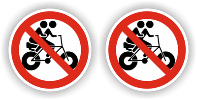 Fat bike niet toegestaan sticker set 2 st.