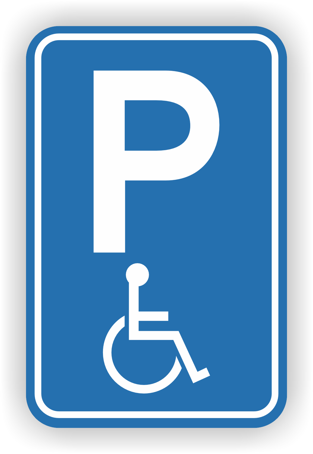Parkeerplaat Invalide verkeersbord sticker