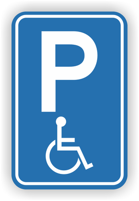 Parkeerplaat Invalide verkeersbord sticker