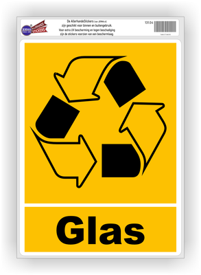 Glas recycling sticker