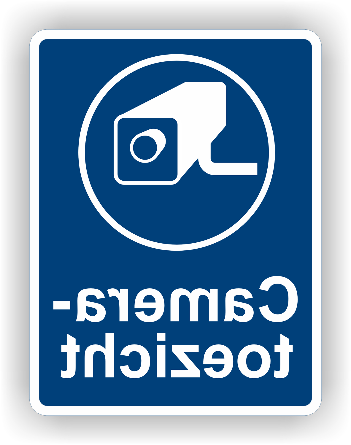 Camera Toezicht Spiegelbeeld Raamsticker 15x20cm