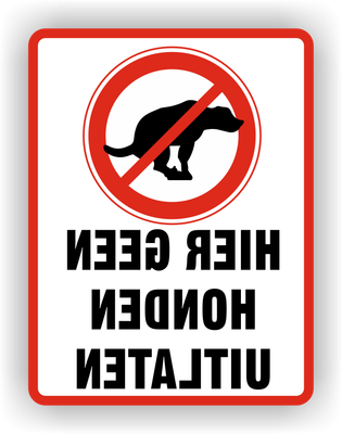 Raamsticker Hier geen Honden uitlaten