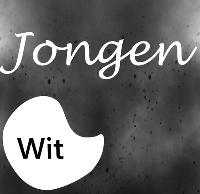 Geboorte sticker Hoera een Jongen Wit