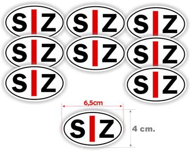 SZ slechtziend stickerset – 6,5 × 4 cm – 9 stuks per vel